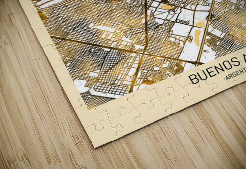 Buenos Aires City Map Point Art puzzle