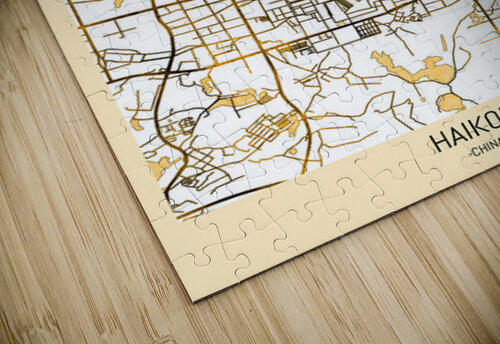 Haikou City Map Point Art puzzle