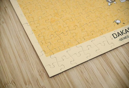 Dakar City Map Point Art puzzle