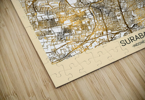 Surabaya City Map Point Art puzzle