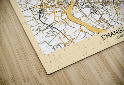 Changsha City Map Point Art puzzle
