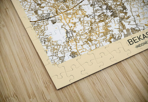 Bekasi City Map Point Art puzzle