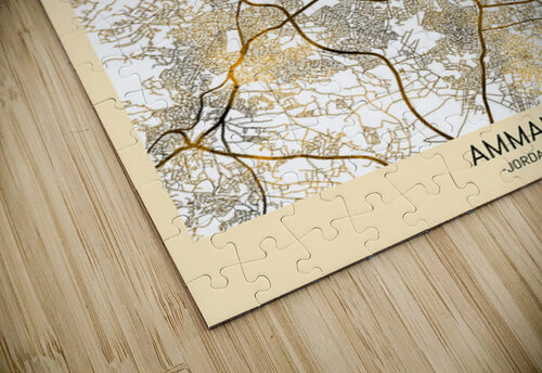 Amman Jordan City Map Point Art puzzle