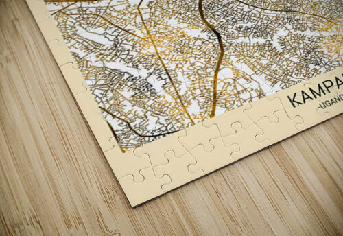 Kampala Uganda City Map Point Art puzzle