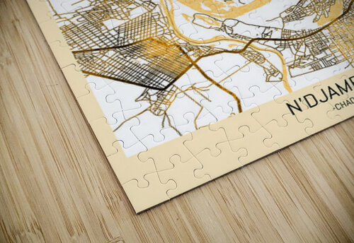 NDjamena Chad City Map Point Art puzzle