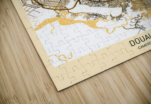 Douala Cameroon City Map Point Art puzzle
