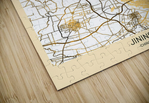Jining China City Map Point Art puzzle