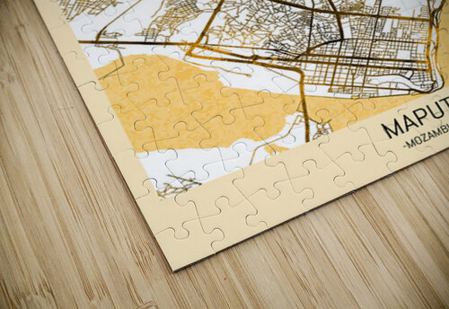 Maputo Mozambique City Map Point Art puzzle