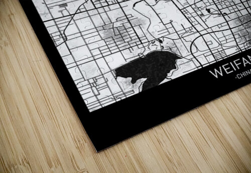 Weifang China City Street Map Point Art puzzle