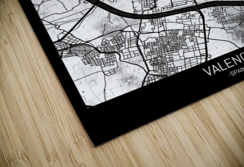 Valencia Spain Map Point Art puzzle