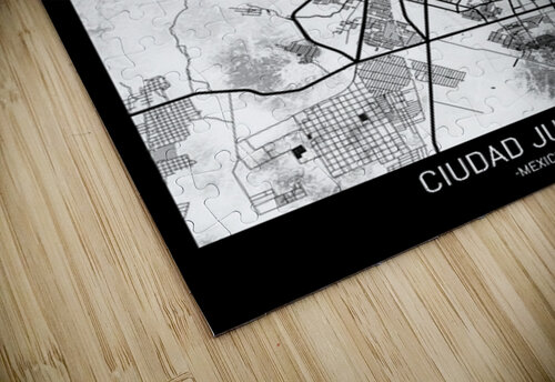 Ciudad Juarez Mexico Map Point Art puzzle