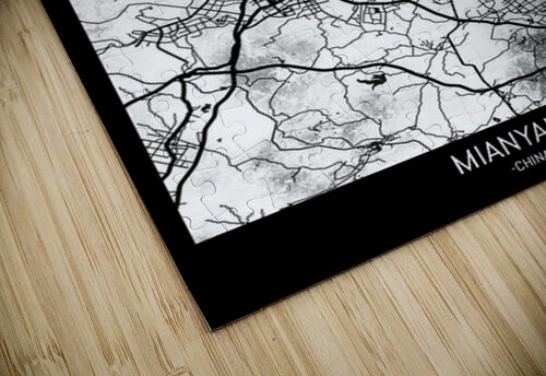 Mianyang China Map Point Art puzzle
