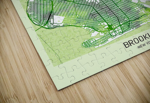 Brooklyn New York Map Point Art puzzle