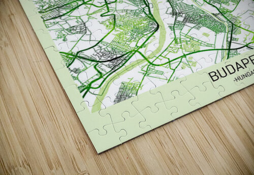 Budapest Hungary City Map Point Art puzzle