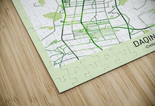 Daqing China City Map Point Art puzzle