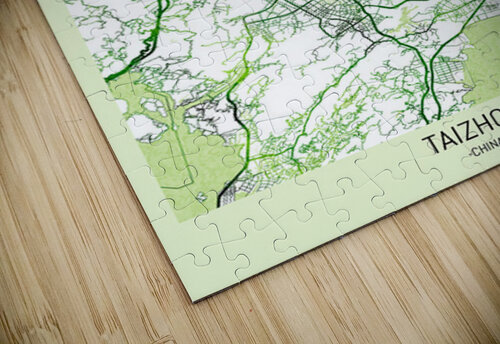 Taizhou China City Map Point Art puzzle
