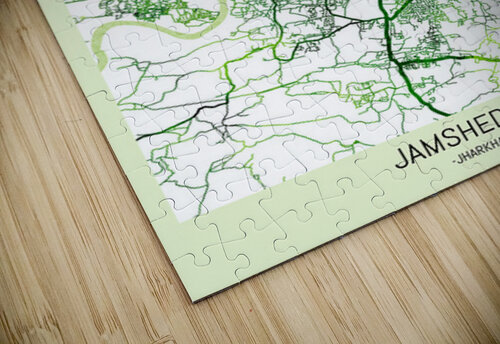 Jamshedpur Jharkhand City Map Point Art puzzle