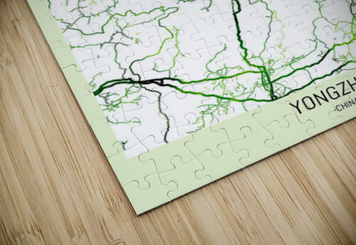 Yongzhou China City Map Point Art puzzle