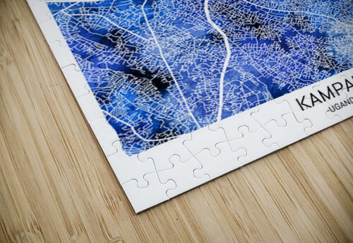 Kampala Uganda City Map Point Art puzzle