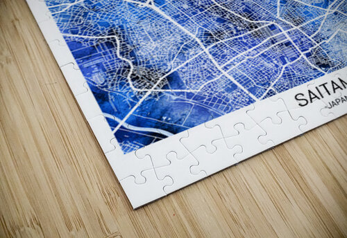 Saitama Japan City Map Point Art puzzle