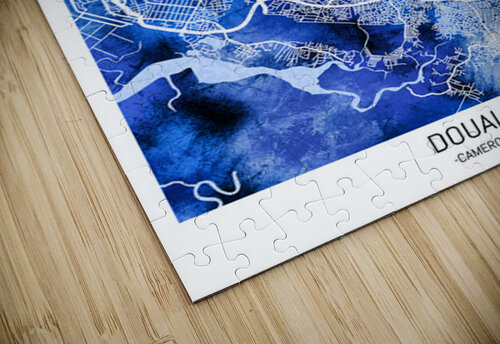 Douala Cameroon City Map Point Art puzzle
