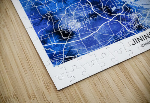 Jining China City Map Point Art puzzle