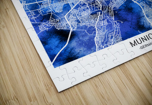 Munich Germany City Map Point Art puzzle