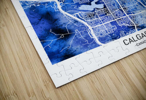 Calgary Canada City Map Point Art puzzle