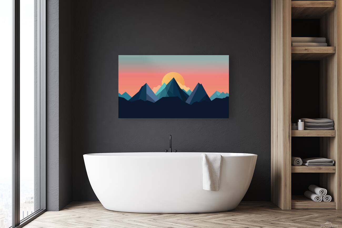 Beautiful mountain landscape Reproduction