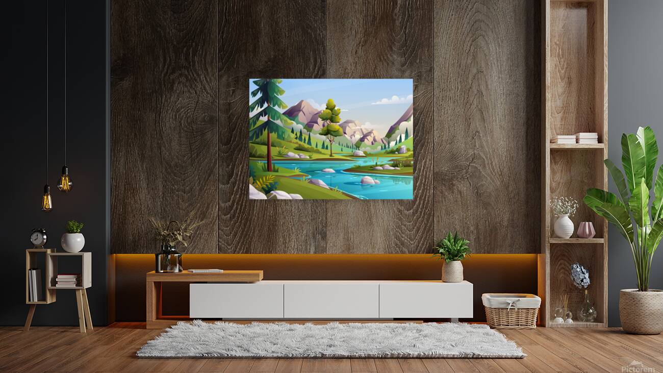 Blue Calm River Reproduction