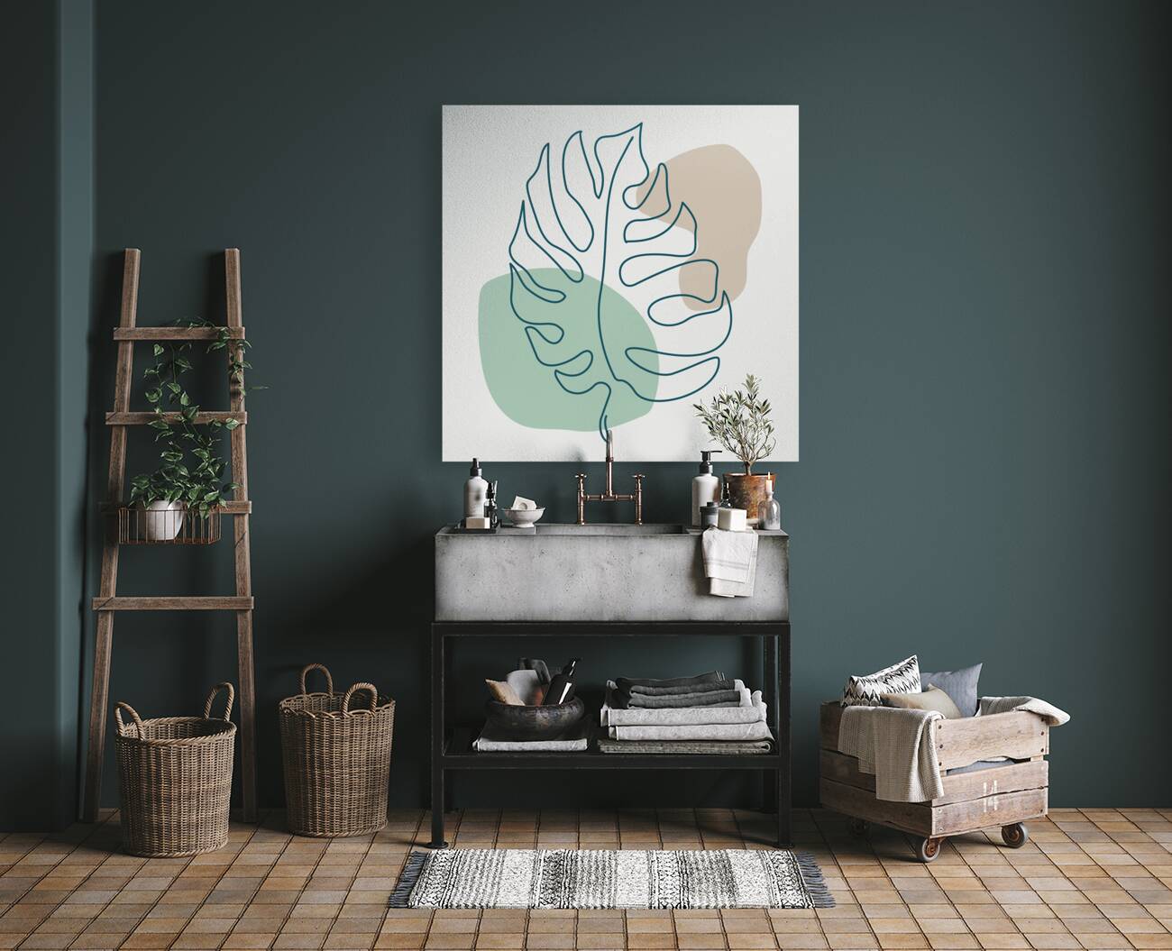 Golden leaf design. b Reproduction