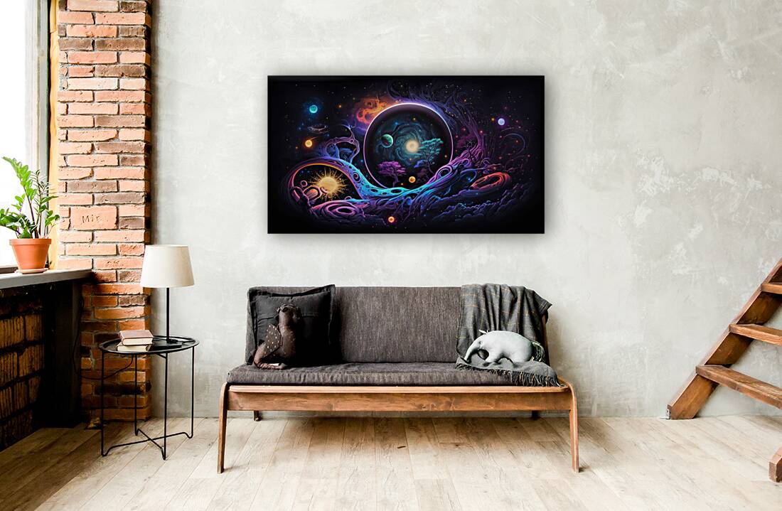  Space Psychedelic background Reproduction