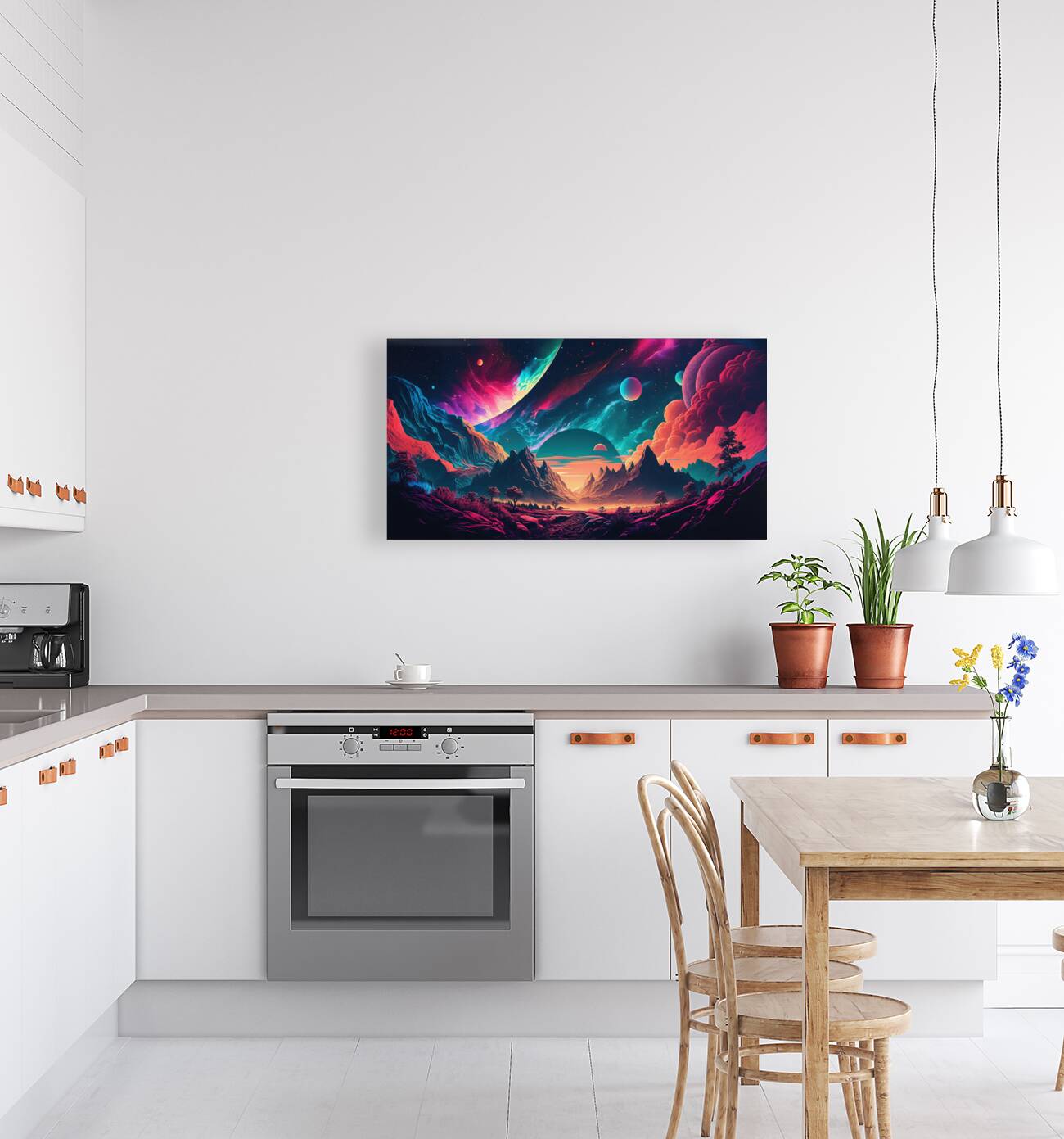 Alien planet landscape background Reproduction