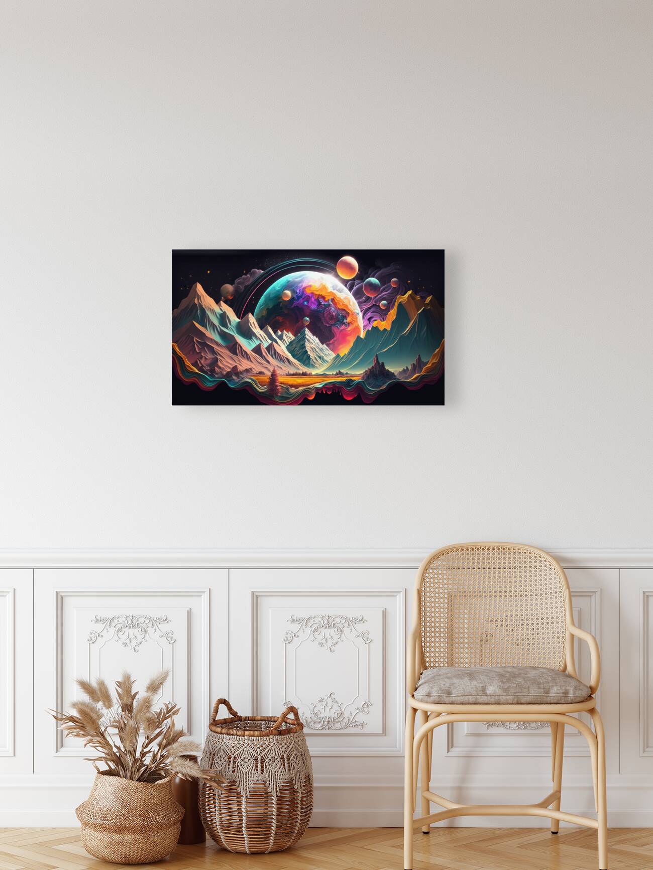 Alien planet illustration Reproduction