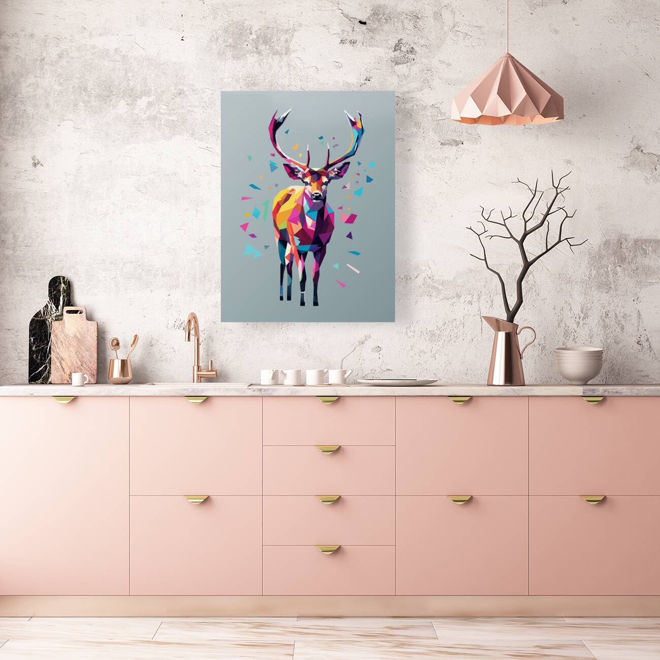 Deer pop art  Reproduction