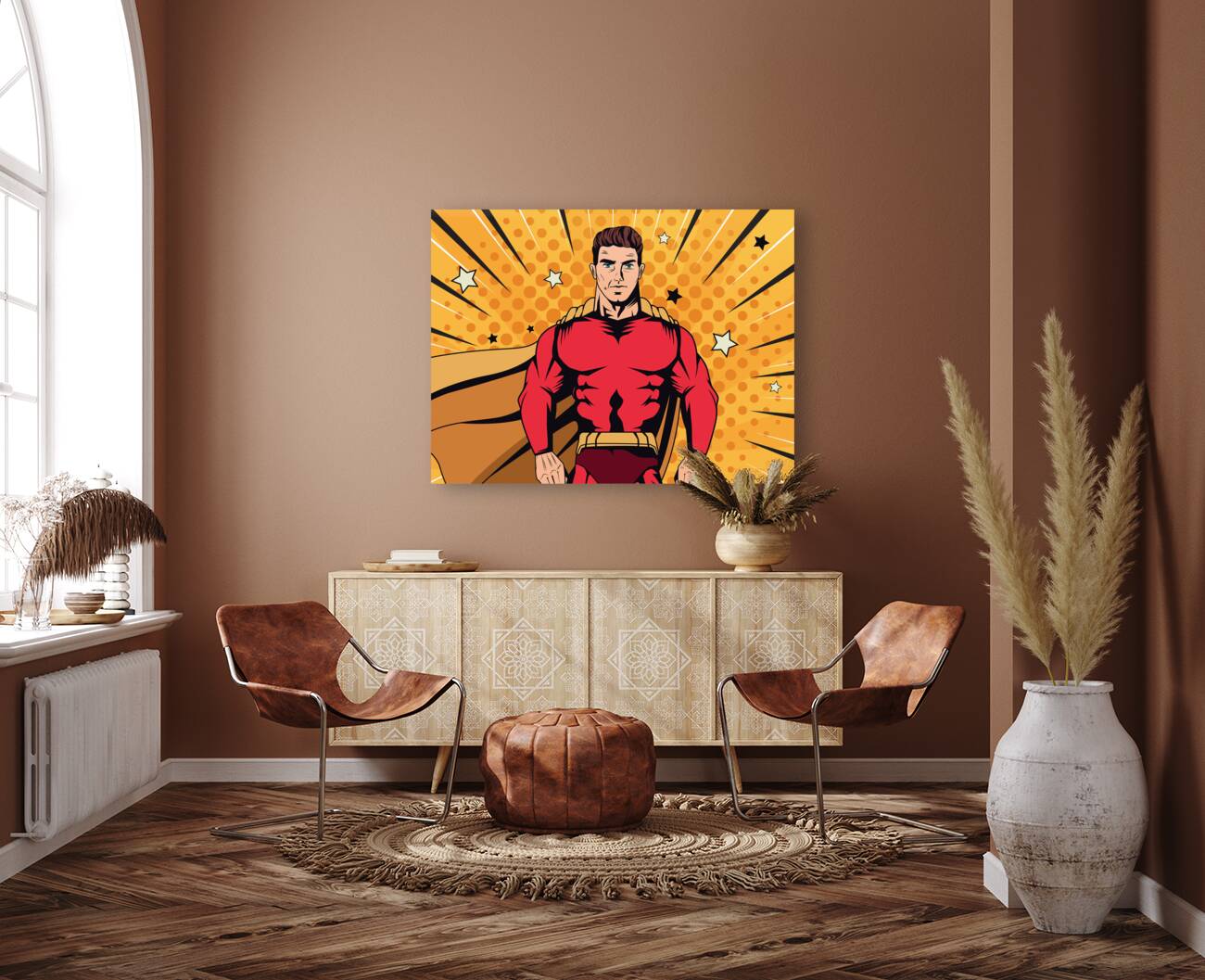 Red superhero Reproduction