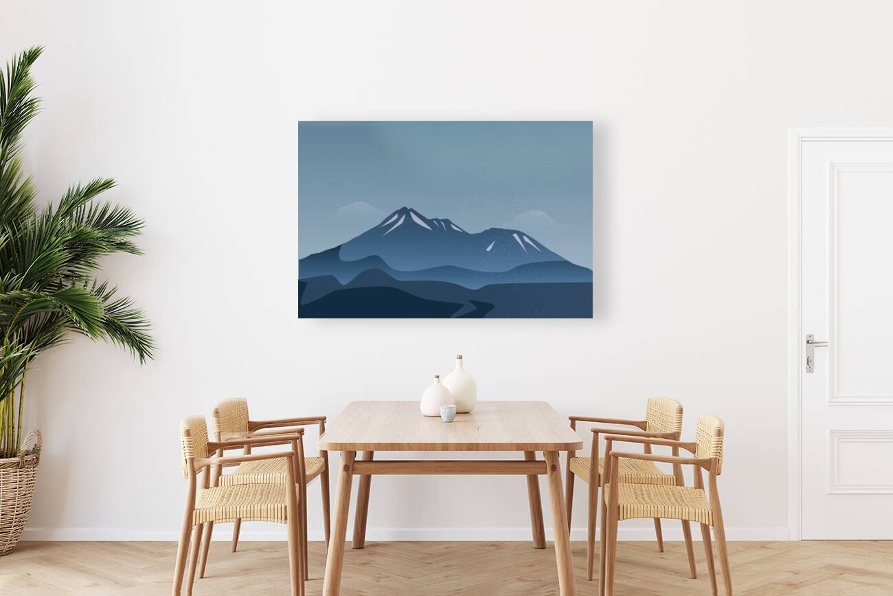 Blue mountain landscape Reproduction