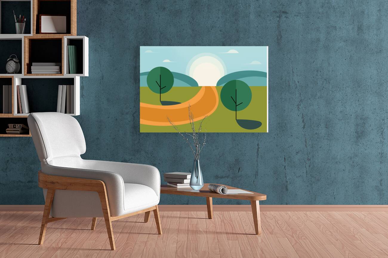 Beautiful landscape set. a Reproduction