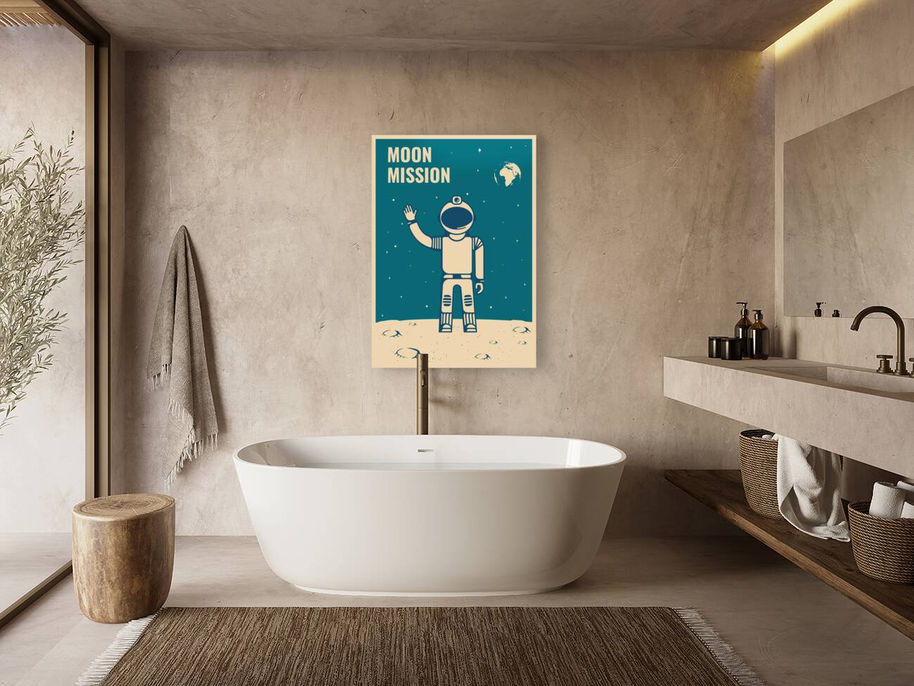 Moon mission. b Reproduction
