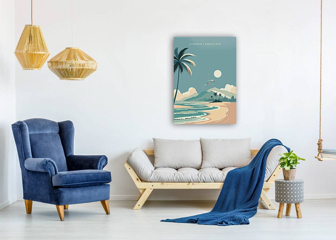 Tropical beach. a Reproduction