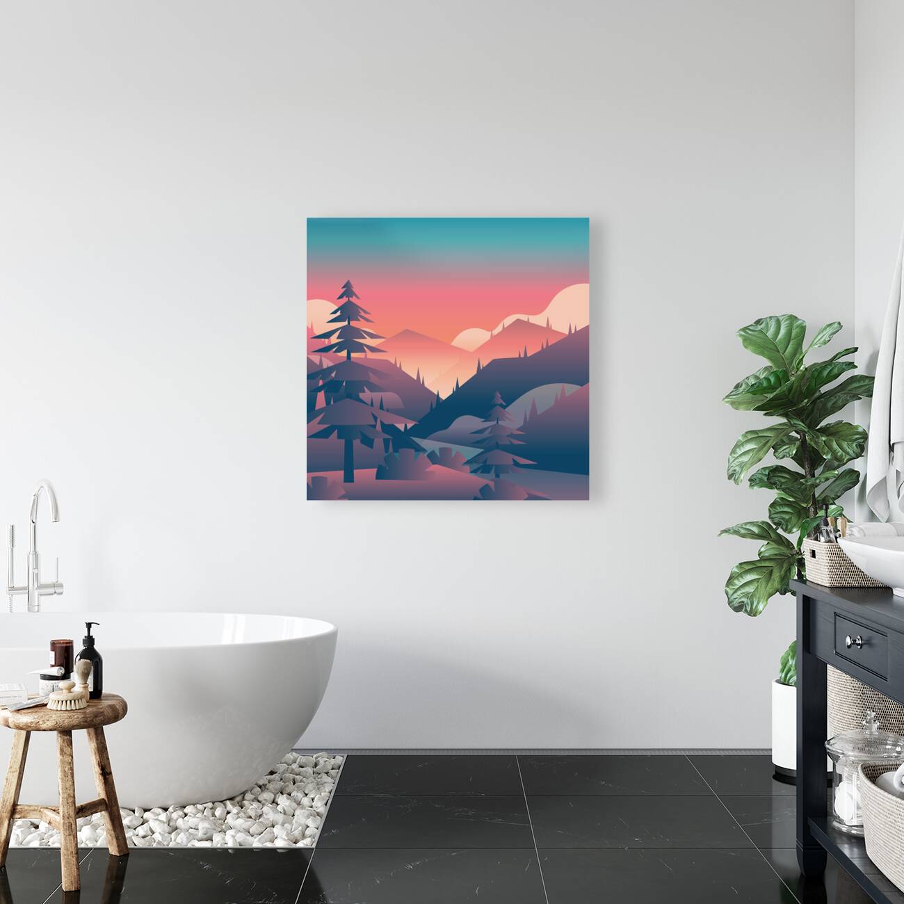 Mountain Sunset Reproduction