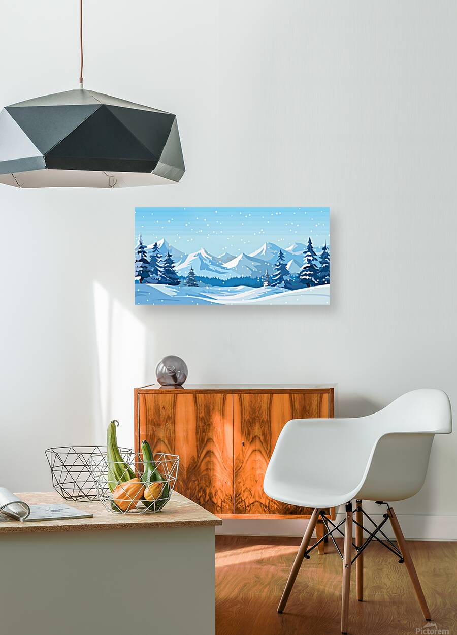 Winter mountain landscape Reproduction
