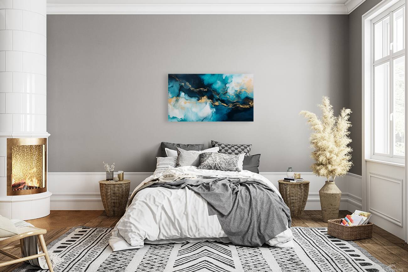 Abstract Multicolored marble design Reproduction