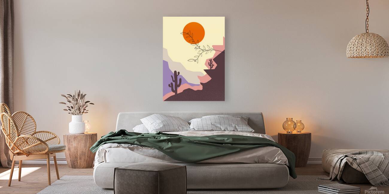 Boho botanical landscape b Reproduction