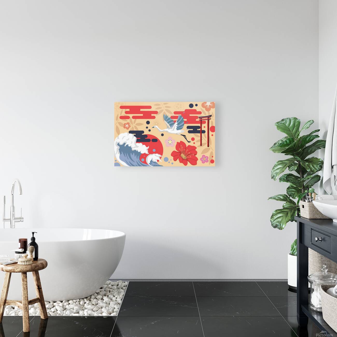 Abstract Japanese Background   Reproduction