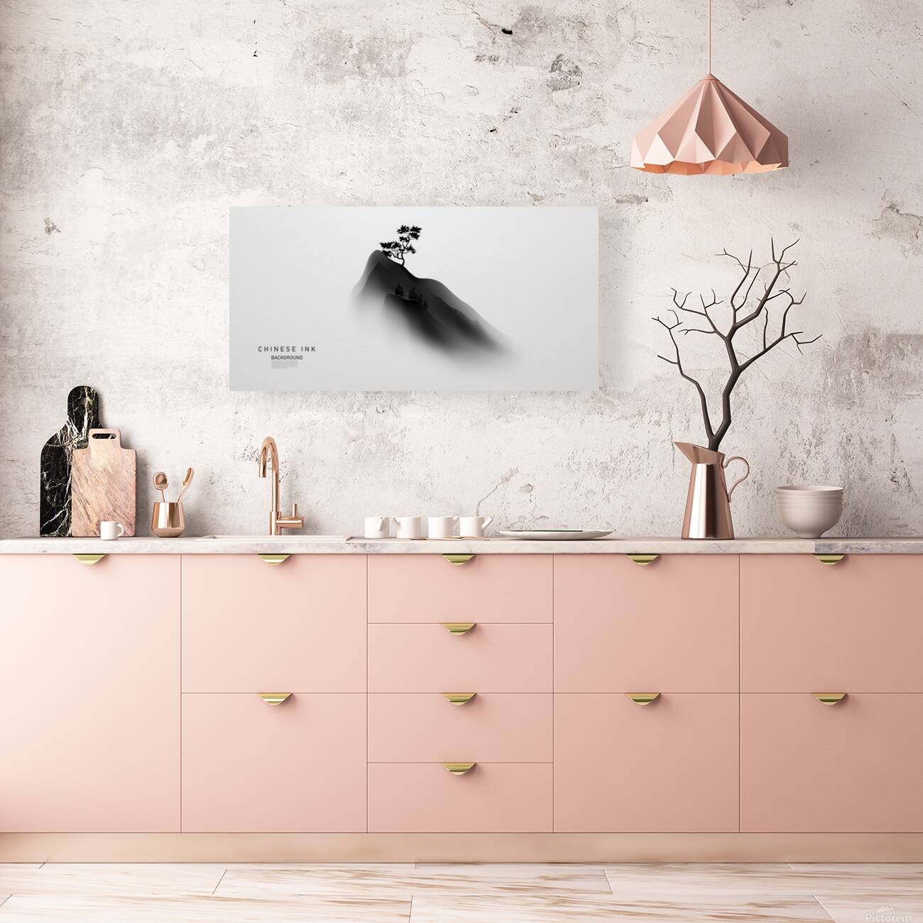 Chinese ink Background Reproduction