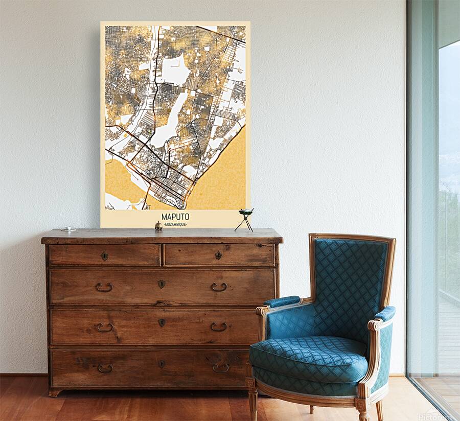 Maputo Mozambique City Map Reproduction