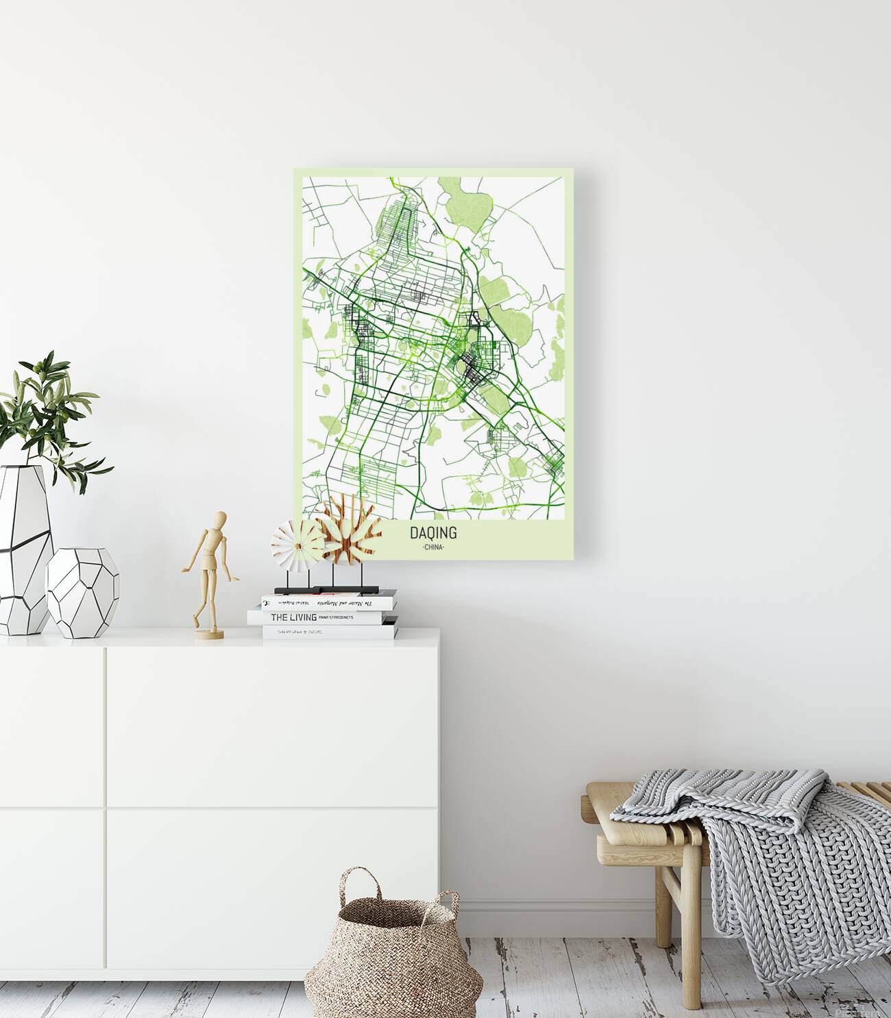 Daqing China City Map Reproduction