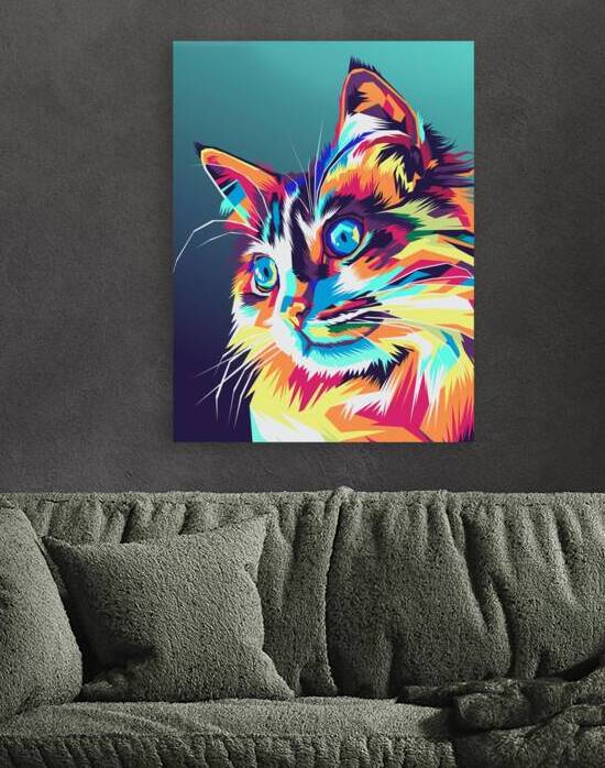 Colorful cat pop art by Point Art