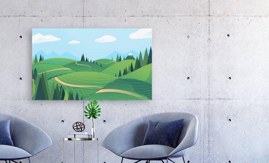  Beautiful hill landscape by Point Art